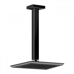Gessi Eleganza Верхний душ потолочный, высота от 115 до 1865мм, цвет: черный металлик