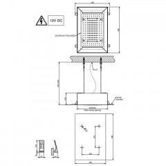 Gessi Afilo Накладная панель 300x500 для системы 57401, цвет блестящая сталь