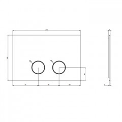 GESSI Клавиша смыва для унитаза, двойная, для систем инсталляций TECE, цвет Copper Brushed PVD