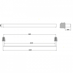 Gessi Rettangolo Полотенцедержатель 60см, цвет: хром