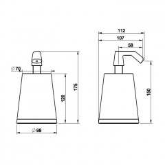 Gessi Cono Дозатор для жидкого мыла настольный, цвет: Black Metal Brushed PVD