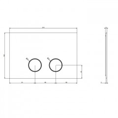 GESSI Клавиша смыва для унитаза, двойная, для систем инсталляций TECE, цвет White CN