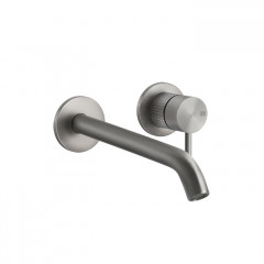 GESSI 316 Встраиваемый смеситель для раковины с изливом 200-170мм (внешняя часть), цвет: steel brushed