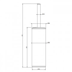 GESSI Rilievo Ершик напольный, цвет: хром
