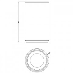GESSI INCISO Стакан настольный, цвет: черный/nero XL
