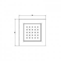Gessi Body Jets Встраиваемая поворотная боковая форсунка (внешняя часть), цвет: хром