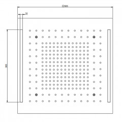 Gessi Colour Декоративная панель 500х500 мм,с подсветкой, цвет: Black Metal Brushed PVD