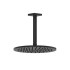 GESSI Rilievo Потолочная душевая головка шарнирная на 1/2", 250мм, длина изгот. под заказ (105 - 1855мм), цвет: nero XL