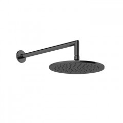 GESSI Верхний душ 250 мм., с настенным держателем 348 мм., цвет Black Metal Brushed PVD