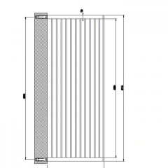 Gessi Rettangolo Полочка 60см широкая, цвет: шлифованный черный металлик