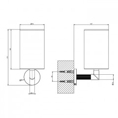 Gessi Ingranaggio Стакан настенный черный, отделка Black Metal Brushed PVD