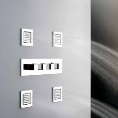 Gessi Body Jets Встраиваемая поворотная боковая форсунка (внешняя часть), цвет: хром