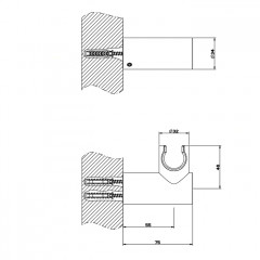 GESSI 316 Держатель для душевой лейки поворотный, цвет: steel brushed