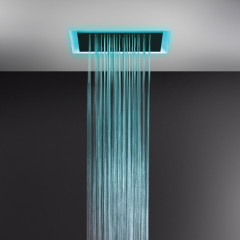 GESSI AFILO Накладная панель 500x500 мм., для душевой системы, встраиваемой в потолок, цвет полированная сталь