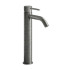 GESSI 316 Смеситель для раковины на 1 отверстие, высокий h=305мм, без донного клапана, излив 123мм, цвет: steel brushed