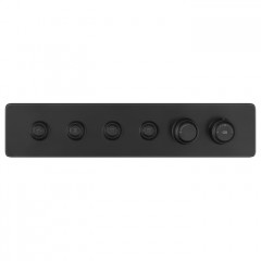 GESSI HI-FI ECLECTIC Смеситель для душа настенный встраиваемый, термостатический, с 4 запорными кнопками, цвет Black XL