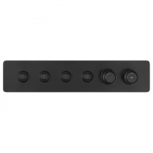 GESSI HI-FI ECLECTIC Смеситель для душа настенный встраиваемый, термостатический, с 4 запорными кнопками, цвет Black XL
