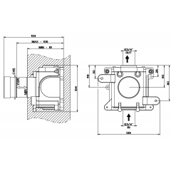Gessi Внутренняя часть запорного крана для термостатического смесителя