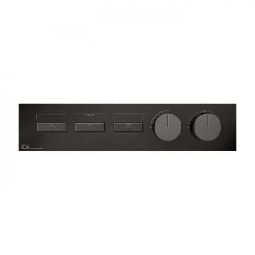 Gessi Hi-Fi Термостат для душа, с включением до 3 источников одновременно (внешняя часть), цвет: Black Metal PVD
