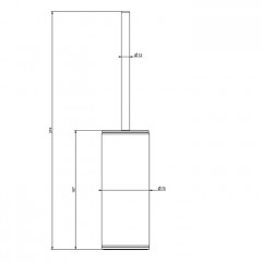 GESSI 316 Ершик напольный, цвет: brushed black metal pvd