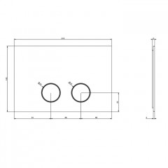 GESSI Клавиша смыва для унитаза, двойная, для систем инсталляций TECE, цвет Black Metal Brushed PVD