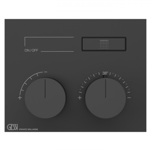 Gessi Hi-Fi Термостат для душа, 1 источник (внешняя часть), цвет: Black XL