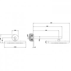 Gessi Goccia Верхний душ для настенного крепления 306мм, цвет: белый