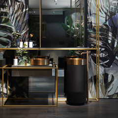 GESSI 316 Раковина 400 мм., для установки на столешницу, без перелива, нержавеющая сталь, цвет Warm bronze brushed PVD