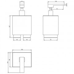 GESSI INVERSO ACCESSORIES Дозатор для жидкого мыла настольный черный, цвет: Brass Brushed PVD