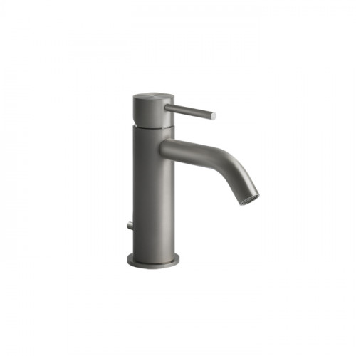 GESSI 316 Смеситель для раковины на 1 отверстие с донным клапаном, излив 123мм, цвет: steel brushed