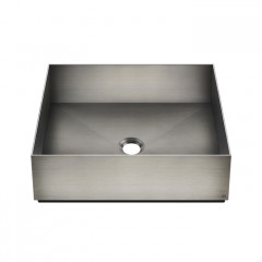 GESSI 316 Раковина 400x400 мм., для установки на столешницу, без перелива, нержавеющая сталь, цвет Steel Brushed