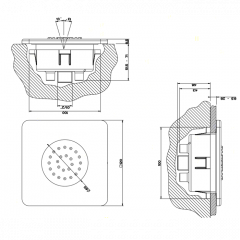 Gessi Внутренняя часть боковой встраиваемой форсунки