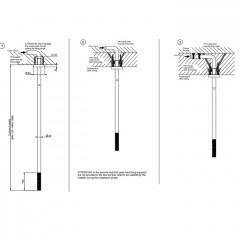 GESSI 316 Излив потолочный для удаленного управления, длина под заказ(365-1900мм), цвет: brushed black metal pvd