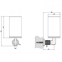 GESSI INCISO Стакан настенный, цвет: белый/хром