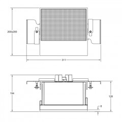 GESSI BINARIO Модуль 200х200 мм., аудио Bluetooth, проигрывание с мобильных устройств, установка Shift-Fix, цвет Mirror Steel