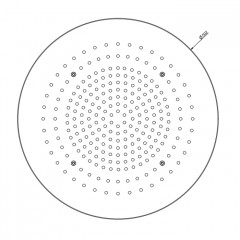 Gessi Colour Накладная панель 500, цвет Mirror Steel