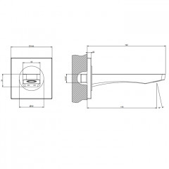 GESSI Rilievo Излив для ванны с удаленным управлением (не входит в комплект)., цвет: nero XL
