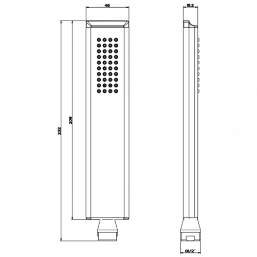 Gessi Eleganza Душевая лейка с защитой от известкового налета, цвет: золото