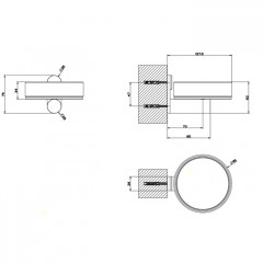 GESSI 316 Мыльница настенная, цвет: белый/steel brushed