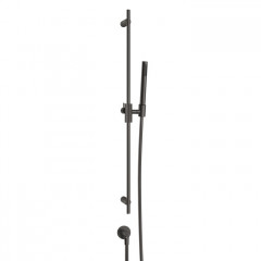 Gessi Anello Штанга в комплекте с душевой лейкой, шланг 1,50 м и вывод воды, цвет Black Metal Brushed PVD