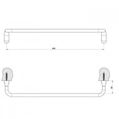 Gessi Goccia Полотенцедержатель 45см, цвет: Black XL