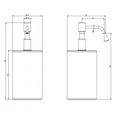 GESSI Rilievo Дозатор для жидкого мыла настольный, цвет: черный/хром