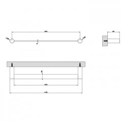 GESSI 316 Полотенцедержатель, 45 см, цвет: steel brushed