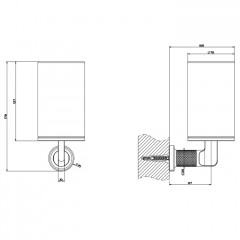 GESSI INCISO Стакан настенный, цвет: белый/nero XL