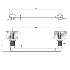 GESSI INCISO Полотенцедержатель, 30 см, цвет: finox