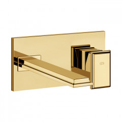 Gessi Eleganza Встраиваемый однорычажный смеситель для раковины, без донного клапана, с изливом (внешняя часть), цвет: золото