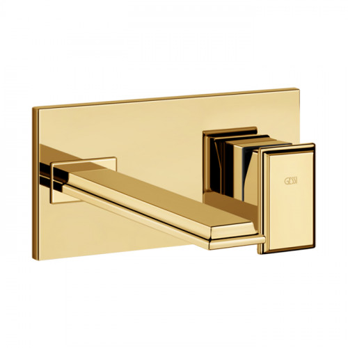 Gessi Eleganza Встраиваемый однорычажный смеситель для раковины, без донного клапана, с изливом (внешняя часть), цвет: золото