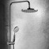 GESSI MINIMALISTIC SHOWER Душевая стойка с термостатическим смесителем, верхним душем 300 мм., ручным душем и шлангом 1500 мм., цвет хром