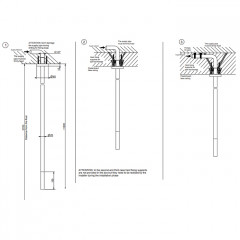 GESSI 316 Излив потолочный с удаленным управлением (не входит в комплект), цвет: brushed black metal pvd