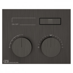 Gessi Hi-Fi Термостат для душа, 1 источник (внешняя часть), цвет: Black Metal Brushed PVD